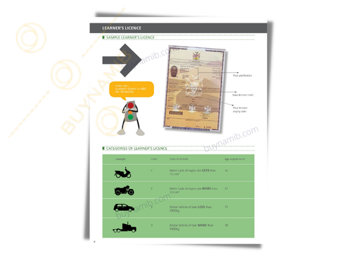 Namibian Learner’s & driving license manual book in pdf
