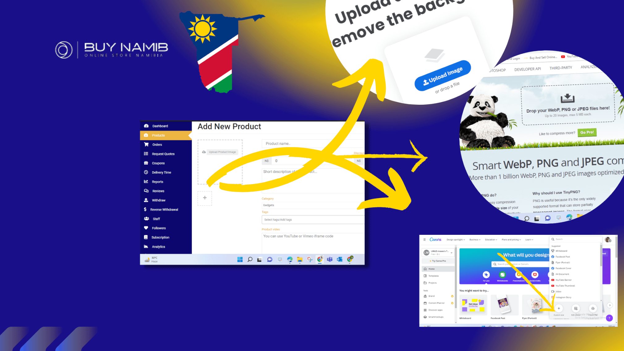 Prepare e fast-loading, fantastic-looking product images for your BuyNamib products